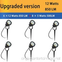Hypergiant 12W LED Landscape Lights Low Voltage (AC/DC 12V or DC 24V) Waterproof Garden Yard Path Lights Super Warm White(850LM) Walls Trees Flags Outdoor Spotlights with Spike Stand (6 Pack) - B076BCHGCN
