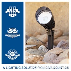 Hyperikon LED Stake Spotlight Outdoor Landscape Lighting 6w 5000K (Crystal White Glow) 450 Lumens Yard Flood Light Corded 120v UL-Listed IP 65 Waterproof 8-Pack - B0764J24K7
