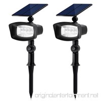 InnoGear Upgraded 8 LED Solar Lights with White and Rotating Through Color Outdoor Landscape Spotlight Security Lighting Dark Sensing Auto On/Off for Patio Yard Garden Driveway Pool Wall  Pack of 2 - B07594N4MQ