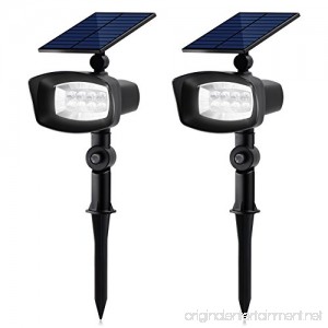 InnoGear Upgraded 8 LED Solar Lights with White and Rotating Through Color Outdoor Landscape Spotlight Security Lighting Dark Sensing Auto On/Off for Patio Yard Garden Driveway Pool Wall Pack of 2 - B07594N4MQ
