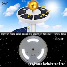 KINHOO 42 LED Solar Flag Pole Lights IP65 Waterproof Flagpole Downlight for Most 15 to 25 Ft Dusk to Dawn Auto On/Off Night Lighting - B07F3BSCZB