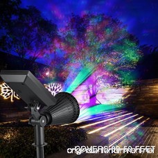 MEIO Outdoor Solar Spotlight Multi-Colored 7 LED Adjustable Landscape Lighting Waterproof Wall Light Solar Lights Outdoor with Auto On/Off for Garden Decorations (1 Pack) - B073TZ1KVQ