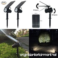 Mii-PWR Solar Spotlight  Mii 2-in-1 Waterproof Solar Outdoor Landscape Light 2 Power Modes Auto ON/OFF Night Lights for Patio Yard Garden Decoration Driveway Pathway Pool (Pack of 2) - B078ZPT7FT
