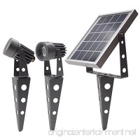 MINI 50X Twin Solar-Powered LED Spotlight (Cool White LED)  Gunmetal Finish - B07146J1HK