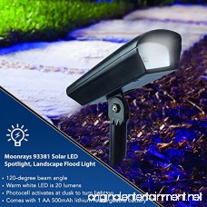 Moonrays Solar LED Landscape Spotlight and Flood Light (20 Lumens Black) - B00I8VW5XS