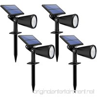 Mpow Upgraded Solar Lights  2-in-1 Adjustable Waterproof Solar spotlight  Outdoor Landscape/Wall Lighting  Auto On/Off Security Lights for Pathway  Garden  Lawn  Yard  Pool  Driveway (4 Pack) - B074Y3MYKP