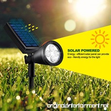 Solar Lights Outdoor Lovin Product 2-in-1 Adjustable Solar Spotlight with 4 LED; Pir Sensor/ Auto On/Off sensor/ 2 Modes/ IP64 Waterproof/ Super Bright Wall / Landscape Lights (4 Pack) - B07B69NTZ4
