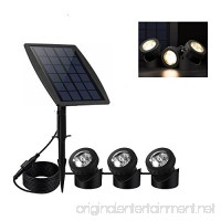 Solar Pond Spotlights Submersible Pond Lights with 3 Lamps 18 LEDs Landscape Spotlight Underwater Lights IP68 Waterproof solar Lights for Pond Garden Landscape Fountain Outdoor Lawn (Warm White) - B07FCNV3GH