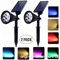 Solar powered spot lights outdoor 7 led multi color Bright & Dark Sensor Solar Garden Lights for the patio lawn & garden Waterproof Security (two model: Changing & fixed color) - B075FWMFK9
