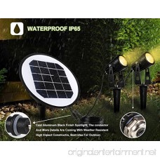 Solar Spotlights GreenClick Waterproof IP65 Solar Powered Wall/Landscape Lights with Auto On/Off Sensor for Outdoor Patio Deck Yard Garden Driveway Pathway Pool (Warm White) - B075T3RJ4D