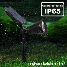 T-SUN Solar Spotlight LED Outdoor Wall Light IP65 Waterproof Auto-on At Night/Auto-off By Day 180°angle Adjustable for Tree Patio Yard Garden Driveway Stairs Pool Area (Green-2pack) - B01M8JEKFA