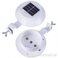 Yescom 10pcs Outdoor 3 LED Solar Power Gutter Light IP44 Cool White Yard Garden Doorway Lamps with Bracket - B0181XPICM