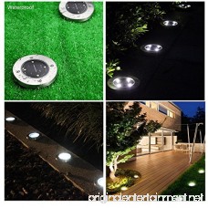 4 Pcs Solar Ground Lights Garden Pathway Outdoor In-Ground Lights With 4-LED Solar-powered Disk Lights Auto On/Off Outdoor Lighting As Seen On TV - B07D76LBNS