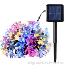 Aolvo Solar Powered String Lights Fairy Starry Peach Flower Blossom String Lights with 2 Working Modes 23ft 50 LED Waterproof Solar Led Lights Decorative for Outdoor Home Lawn Wedding Party Holiday - B07FLVK8GZ