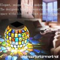 AOMOMO Mosaic Glass Solar Powered Lawn Table Lamp for Garden Light - B017OYWLBK