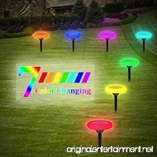 findyouled Solar Ground Lights 10 LED Solar Garden Light Waterproof Color Changing Landscape Path Lights for Outdoor Decoration Patio Backyard (2 pack) - B07BP73LD3