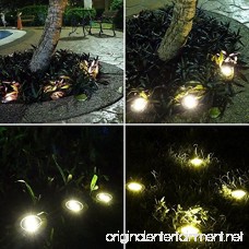KingYuan Solar Buried Lights Outdoor - 8 LED Ground Lights for Pathway Garden Steps - Auto on When Darkness and Off - Waterproof - Work for 8-10 Hours - Lit up on Cloudy Day 6PCS Warm White - B07D7VW98Z