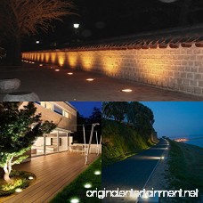 Led Ground Lights 5 LED Outdoor Led Lights Waterproof Landscape Lights in Ground Solar Lights Outdoor Disc Lights Solar Garden Lights Solar Powered Auto On Off Switch Cool White 4 Packs - B0781GVH93