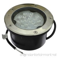 LEDwholesalers Low Voltage In-Ground LED Well Light with Brushed Stainless Steel Trim 20W  3734WW - B01H3KVIP0