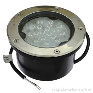 LEDwholesalers Low Voltage In-Ground LED Well Light with Brushed Stainless Steel Trim 20W 3734WW - B01H3KVIP0