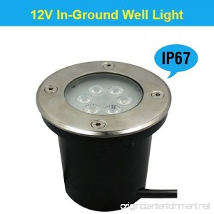 Makergroup 12V Low Voltage Outdoor Lighting 7W Landscape In-Ground Well Lights IP67 Waterproof LED Light Fixture for landscape lighting garden lighting yard lighting (Warm White) - B075928C23