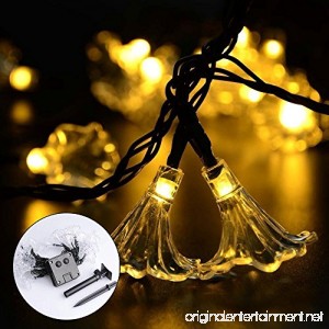 Outdoor String Lights - Teepao Morning Glory Waterproof Solar Fairy Flower Outdoor Garden Family Wedding Christmas Party and Holiday Decorations(4.8m 4 Colors) - B07DCVWQ3Z