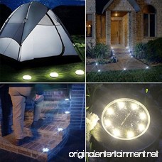 PLUSARGENT Solar Ground Lights Garden Pathway Light 2 Pack Automatic Sensor Waterproof Landscape 8 LED Lights for Lawn Pathway Yard Driveway Patio Walkway Pool Area(White) - B07D7ZCWGL
