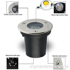 RSN LED Inground Light Landscape Light 1W Warm White Color 3000K AC85-265V with Stainless Steel Cover 2 Years Warranty - B01KQ963P0
