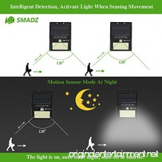 SMADZ SL11 Solar Motion Light 16 LEDs Auto On/Off Security Wireless for Outdoor Garden Wall Fence StepDriveway Stairs Gutter Yard Patio Pool (White light 1-Pack) - B01D4EJQQC