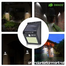 SMADZ SL11 Solar Motion Light 16 LEDs Auto On/Off Security Wireless for Outdoor Garden Wall Fence StepDriveway Stairs Gutter Yard Patio Pool (White light 1-Pack) - B01D4EJQQC