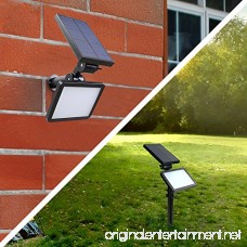 SMADZ SL51 1 2-in-1 Wall/In-ground Solar Powered LED Spotlight 90°Adjustable Waterproof Outdoor Landscape Lights for Driveway Yard Lawn Pathway Garden - 5 Operationing Modes White Light - B01IPGSRJ6