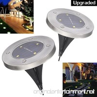Solar Ground Lights PATHONOR 2 Pack Warm White Ray Pathway Landscape Flood Light Outdoor Water Resistant Dark Sensing Auto On/Off Lawn Garden Patio Yard Driveway Walkway Pool Area - B07CPV5BWY