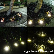 Solar in-Ground Lights 8 LEDs Outdoor Waterproof Path Light Flood Lamp Yard Garden Walkway Driveway Lawn Landscape Home Decking White (1 lamp with 8pcs led Chips-Warm White) - B07B8JHLWL
