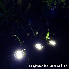 Solar Lawn Lights Path Uplight 4 LED Waterproof In-Ground Light for Outdoor Gardern Bed Pathway Walkway Back Yard Grassland Deck Patio Area Landscape White Lighting Solar Powered Lamps 4 PACK - B072PQL5MZ