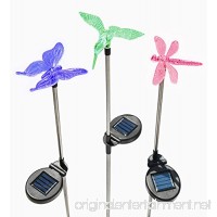 Solaration 1004S Solar Garden Stake Lights with Hummingbird  Dragonfly and Butterfly - B004BADKKW