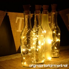 Abkshine 4 Pack Warm White Solar Cork Lights for Empty Wine Bottles 10 LED Waterproof Glass Bottles Stopper Lights String for Wedding Christmas Outdoor Holiday Season Garden Patio Pathway Decor - B073P939ZC