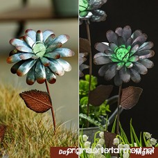 Cedar Home Galvanized Floral Garden Stake Outdoor Glow in Dark Plant Pick Water Proof Metal Stick Art Ornament Decor for Lawn Yard Patio 4 W x 1.5 D x 14 H 3 Set - B075SVSZYS
