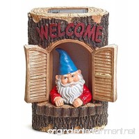 Gnome Welcome Garden House Outdoor Decor Stump with Solar Lights by Bo Toys - B01KW312HO