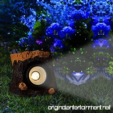 Greluna Outdoor Solar Garden Stump Light 2 Modes LED Solar Powered Light LED Solar Decor Light - B079DNTXSV