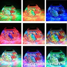 Homdox Color Changing Solar Powered Glass Ball Led Garden Lights Rechargeable Solar Table Lights Outdoor Waterproof Solar Night Lights Table Lamps for Decorations Ideal Gifts - B01MYUF7HP