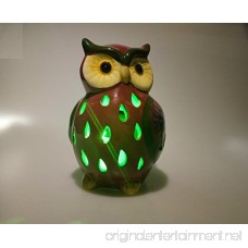 Lightahead Solar Owl Light Ceramic Owl Powered by Solar LED Light for Park Patio Deck Yard Garden Home Pathway Outside Landscape for decoration and celebration - Red - B01H7MYQY4