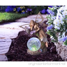 Moonrays 91352 Solar Powered Garden Fairy with Glowing Globe - B0074J2BYI
