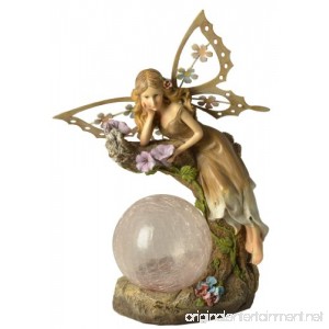 Moonrays 91352 Solar Powered Garden Fairy with Glowing Globe - B0074J2BYI