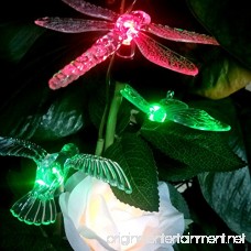 SAPPYWOON Outdoor Solar Garden Stake Lights Bird Butterfly Dragonfly Rose Flower Landscape Light Multi-Color Changing LED Solar Lights for Garden Patio Backyard - B07DRDGF9P