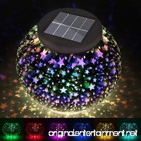 Solar Lights  New Arrival Color Changing Solar Powered Mosaic Glass Ball Led Garden Lights  EGRD Rechargeable Solar Table Lights  Outdoor Waterproof Solar Night Lights Table Lamps for Decorations Gift - B07FJVNVWS