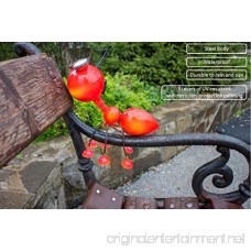 Solar Powered Garden Decoration Metal Red Ant Statue with LED Lights Cool Gift Idea for Yard/Backyard/Patio Highly Durable and Waterproof Outdoor Art Figurine - B07B6B6LWD