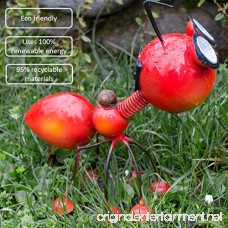 Solar Powered Garden Decoration Metal Red Ant Statue with LED Lights Cool Gift Idea for Yard/Backyard/Patio Highly Durable and Waterproof Outdoor Art Figurine - B07B6B6LWD