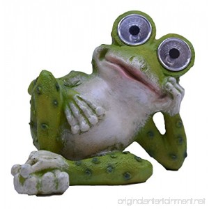 Solar Powered Garden Frog Figurine - B076QHZ3YL