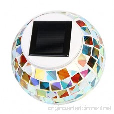 Solar Powered Mosaic Glass Ball Garden Lights Color Changing Night Light Rechargeable Table Lamps Waterproof Indoor or Outdoor Lighting for Decoration by Dream Loom (Colorful) - B072BL5WTS