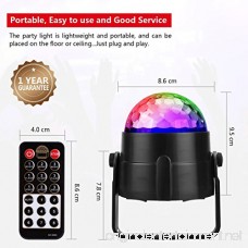 Dance Party Lights Birthday Strobe DJ Light Disco Ball with LED Rotating Stage Sound Activated with Remote - B07BFVFGW6